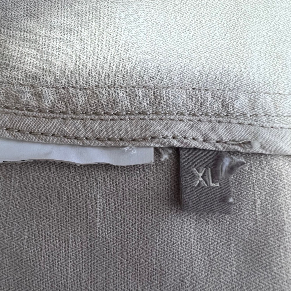 Napapijri Blazer Mens XL Beige Linen Blend Unstructured Herringbone Neutral - Picture 10 of 16